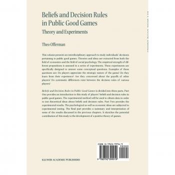 Offerman, Theo: Beliefs and Decision Rules in Public Good Games