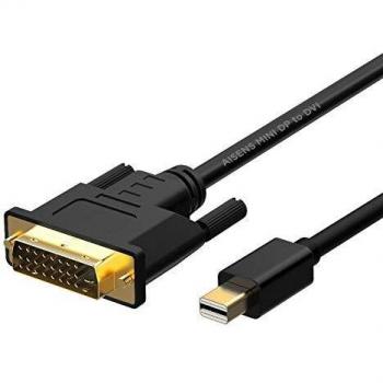 AISENS 2‑Meter MiniDP‑to‑DVI Cable (Model A125‑0363) – 1080p Support