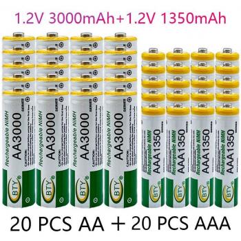 1.2V NiMH AAA Rechargeable Battery 1350mAh