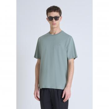 Camiseta de Algodón con Corte Relajado y Monograma
