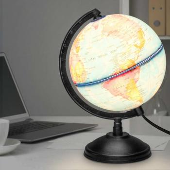 Adorno de Oficina: Globo LED con Motivos Geométricos
