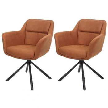 MCW K33 Essstühle 2er‑Set – rutschfestes Sitzkissen, Wildleder‑Look, verstellbar, Auto‑Position