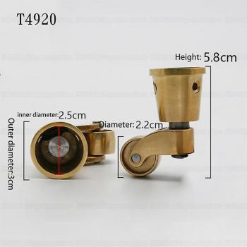 Ruedas Pesadas de Latón para Gabinetes