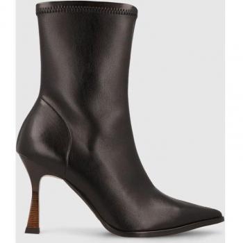 Botines Lodi para mujer en efecto piel elástica color negro