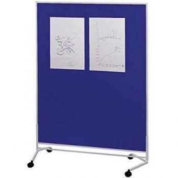 Cloison mobile tissu avec roulettes, 1200 x 1500 mm