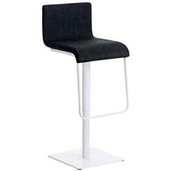 Thekenhocker drehbarem Sitz Farbe dunkelgrau Gestell Farbe Weiß
