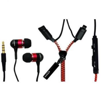 Typhoon In-Ear Stereo Headset mit Mikrofon 3,5mm Klinke rot