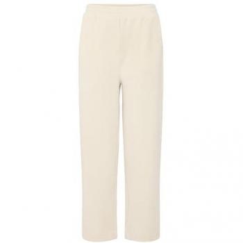 Pantalon Femme Ichi Kate Tissu Lisse Beige