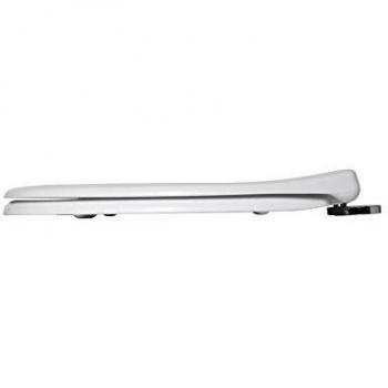 Croydex Flexi-Fix White Concrete Toilet Seat with Slow Close Hinge and Germ-Killing Surface, 43 x 38 x 5 cm