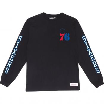 Herrenlangarmshirt Philadelphia 76ers Mitchell & Ness Noir XL