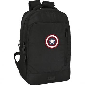 Capitán América USB-Rucksack für Laptop und Tablet in Schwarz