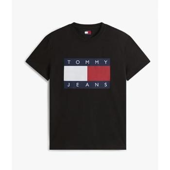Tommy Hilfiger T-Shirt Patch Noir – Col Rond – L