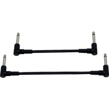 Câble de pédale 6,35mm pour guitare électrique angle droit 15/20 cm