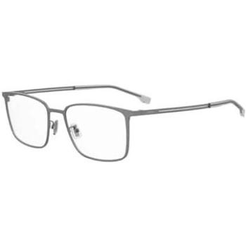 Boss 1823/G R81 Asian Fit Men's Silver Eyeglasses – 55mm with Blue Light Filter