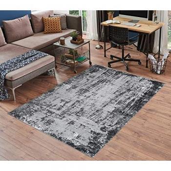 Serenity Modern Abstract Black Area Rug