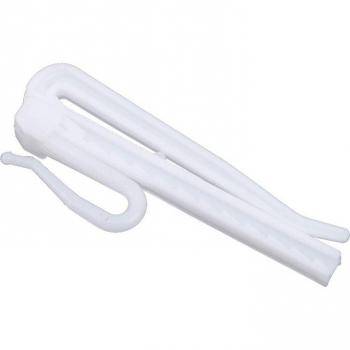 Adjustable Curtain Hooks 50PCS White Plastic 7cm