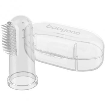 Babyono Silikon-Fingerzahnbürste für die Zahnpflege von Kleinkindern
