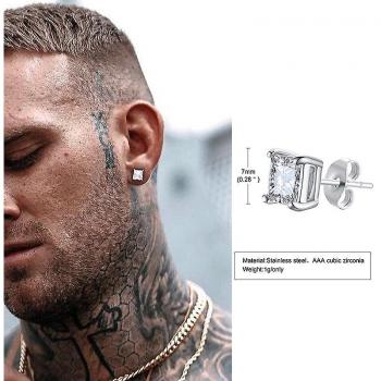 Bague d'oreille en forme de croix avec zircone