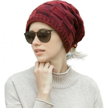 Winter Fleece Skull Cap with Ponytail Opening