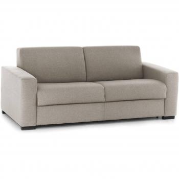 Talamo Italia Divano Rosanna 2P Large 100% Made in Italy Sofà Tessuto Imbottito Braccioli Standard 200x95h90 Tortora con Imball