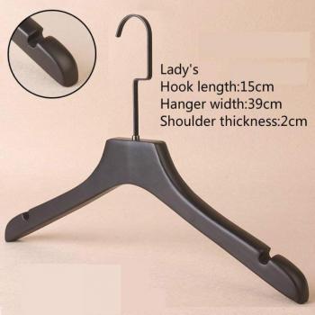 Black Clothing Hanger with Pant Clips