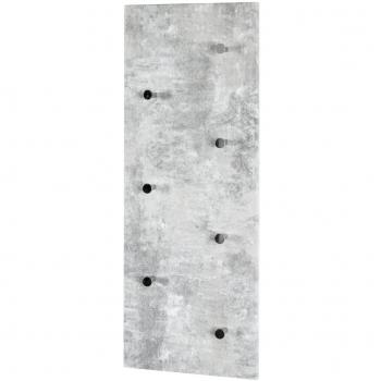 Wandgarderobe HAKU Möbel 42650, Chrom mit Betonoptik