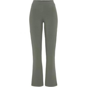 Jazzpant Damen in Grüner Khaki – Unifarben mit Kontrastdetails