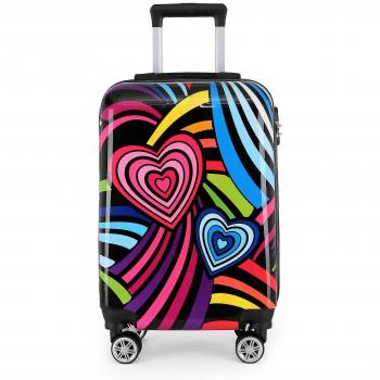 Small Black Infinity Dual 4-Wheel Hard Shell Bag