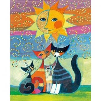 Mosaico di strass 5D gatto pittura fai da te 20X30CM