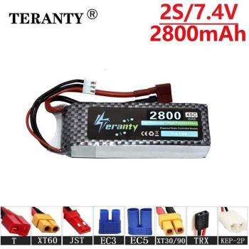 Batería recargable 7.4V 2500mAh para drones