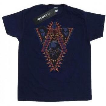 T-shirt Homme Marvel Têtes de Panthère Noire Tribal