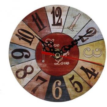 Reloj Moderno de Pared con Acabado Madera