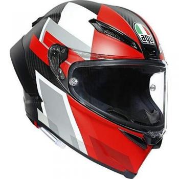 AGV Helm Pista GP RR ECE‑DOT – COMPETIZIONE Carbon, Rot/Weiß