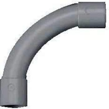 Curva de 90 grados PVC M16 gris