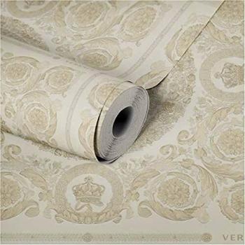 Papier Peint Baroque Beige Crème