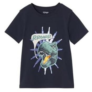 Tee-shirt bleu nuit garçon avec sequins réversibles