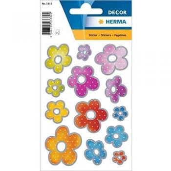STICKERS DÉCORATIFS FLEURS ARGENT