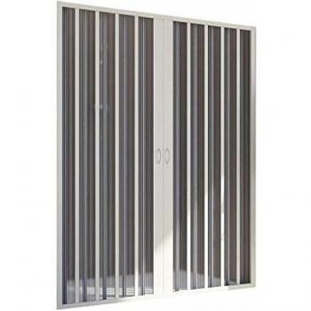 Forte Paroi Douche 120 CM H185 en Plastique PVC modèle Aura avec Ouverture Centrale