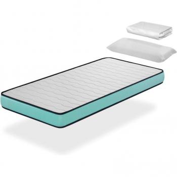 Dormalit Kindermatratze 90x200 cm – 14 cm ComfortPro, 90x35 cm Memory‑Foam Kissen & Schutzbezug
