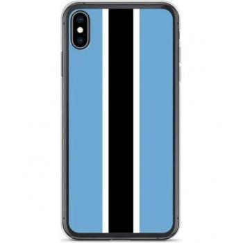 Multi‑Colour Botswana Flag iPhone Protective Case – Flexible Silicone, Vertical