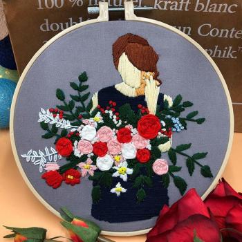 Girls' DIY Needlework Flower Kit