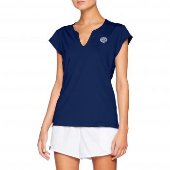 BIDI BADU Bella Tech V de té con Cuello – Dark Blue/White