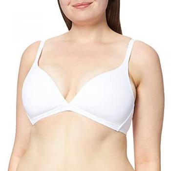 Calida Eco Sense Soft Triangel-BH Damen, bügellos, nahtfreie Cups, verstellbare Träger, schnelltrocknend und geruchshemmend, Weiß B 75