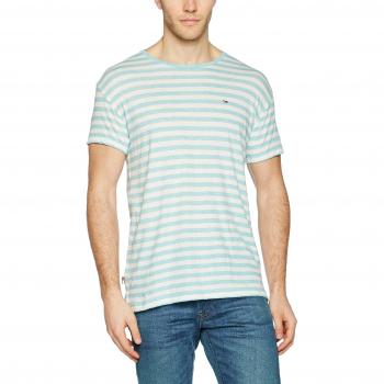 Camiseta Hilfiger Denim Thdm Basic Stripe Cn Knit para Hombre, Azul/Blanco
