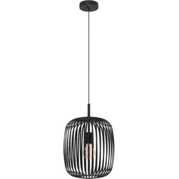 Loops Sleek Black LED Pendant Ceiling Light – Elegant Room Accent