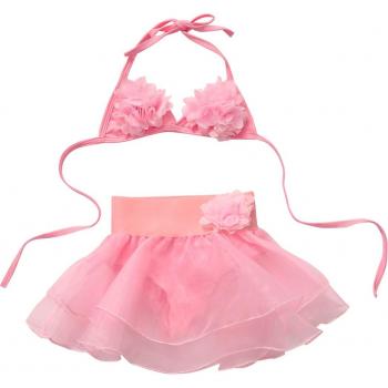 Bikini Encajado de Playa con Motivo Floral para Niñas