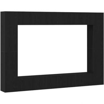 Meubles TV muraux 8 pièces en bois noir imitation chêne