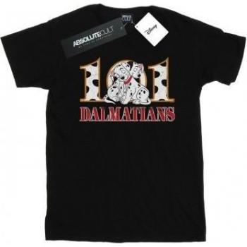 101 Dalmatians Black Cotton Boyfriend T-Shirt for Women