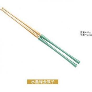 Gold-Plated Stainless Steel Non-Slip Chopsticks
