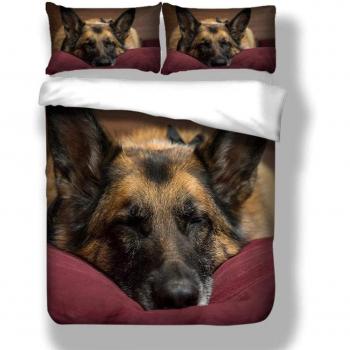 Kerota Couette Microfibre avec Fermeture à Glissière Berger Allemand